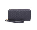 QA0012 Avery Double Zip Around Wristlet Wallet - MiMi Wholesale