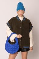 QBS320124 Nelly Small Quilted Puffer Tote Bag - MiMi Wholesale