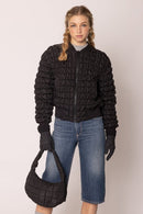 QBS320124 Nelly Small Quilted Puffer Tote Bag - MiMi Wholesale