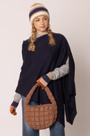 QBS320124 Nelly Small Quilted Puffer Tote Bag - MiMi Wholesale