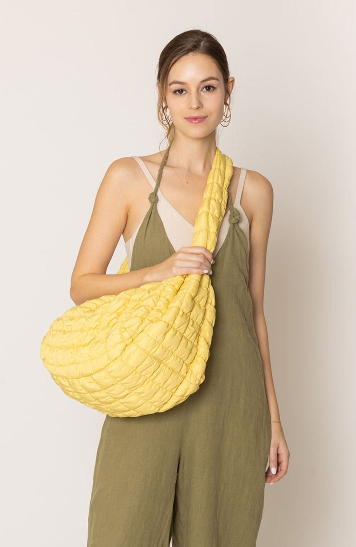 QBS320125 Cora Large Quilted Puffer Tote Bag