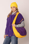 QBS420003 College Colors Large Quilted Puffer Bag - MiMi Wholesale