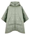 QCM420014 Quilted Puffer Zip Poncho - MiMi Wholesale
