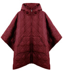 QCM420014 Quilted Puffer Zip Poncho - MiMi Wholesale