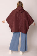 QCM420014 Quilted Puffer Zip Poncho - MiMi Wholesale