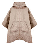 QCM420014 Quilted Puffer Zip Poncho - MiMi Wholesale