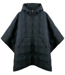 QCM420014 Quilted Puffer Zip Poncho - MiMi Wholesale