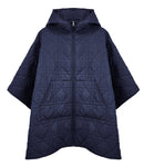 QCM420014 Quilted Puffer Zip Poncho - MiMi Wholesale