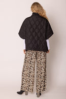 QCP420015 Quarter Zip Quilted Puffer Poncho - MiMi Wholesale