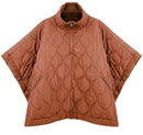 QCP420015 Quarter Zip Quilted Puffer Poncho - MiMi Wholesale
