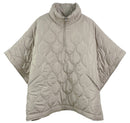 QCP420015 Quarter Zip Quilted Puffer Poncho - MiMi Wholesale