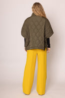 QCP420015 Quarter Zip Quilted Puffer Poncho - MiMi Wholesale