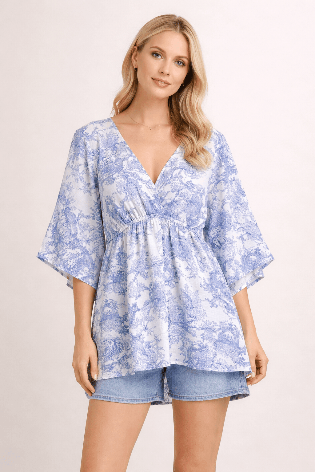 QLD510119 Floral Short Dress - MiMi Wholesale