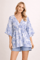 QLD510119 Floral Short Dress - MiMi Wholesale