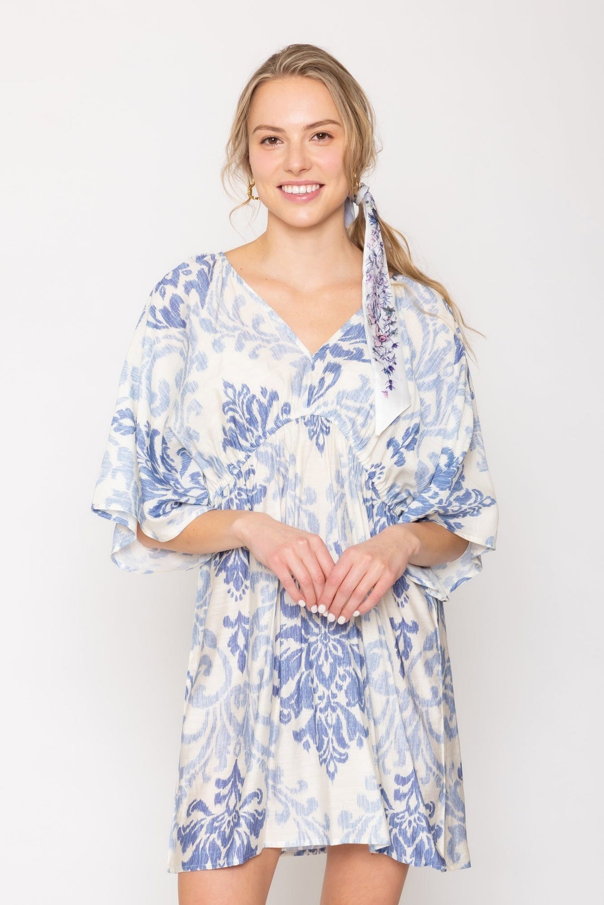 QLD510120 Amira Patterened Dress/Cover Up - MiMi Wholesale