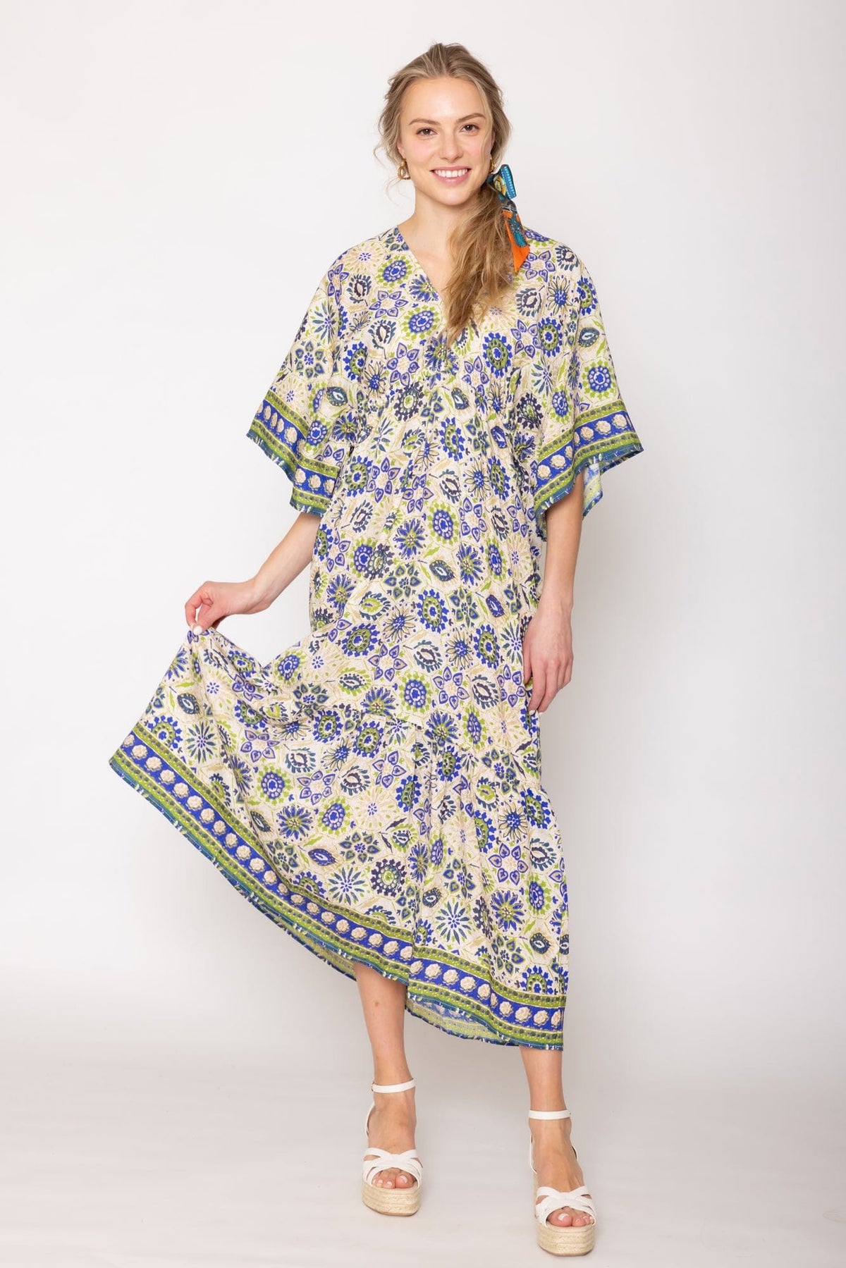 QLD510121 Floral Long Dress - MiMi Wholesale