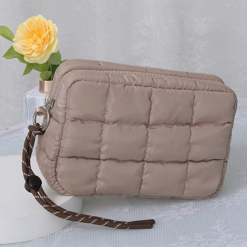 QP008 Nylon Quilted Puffer Clutch/Pouch - MiMi Wholesale