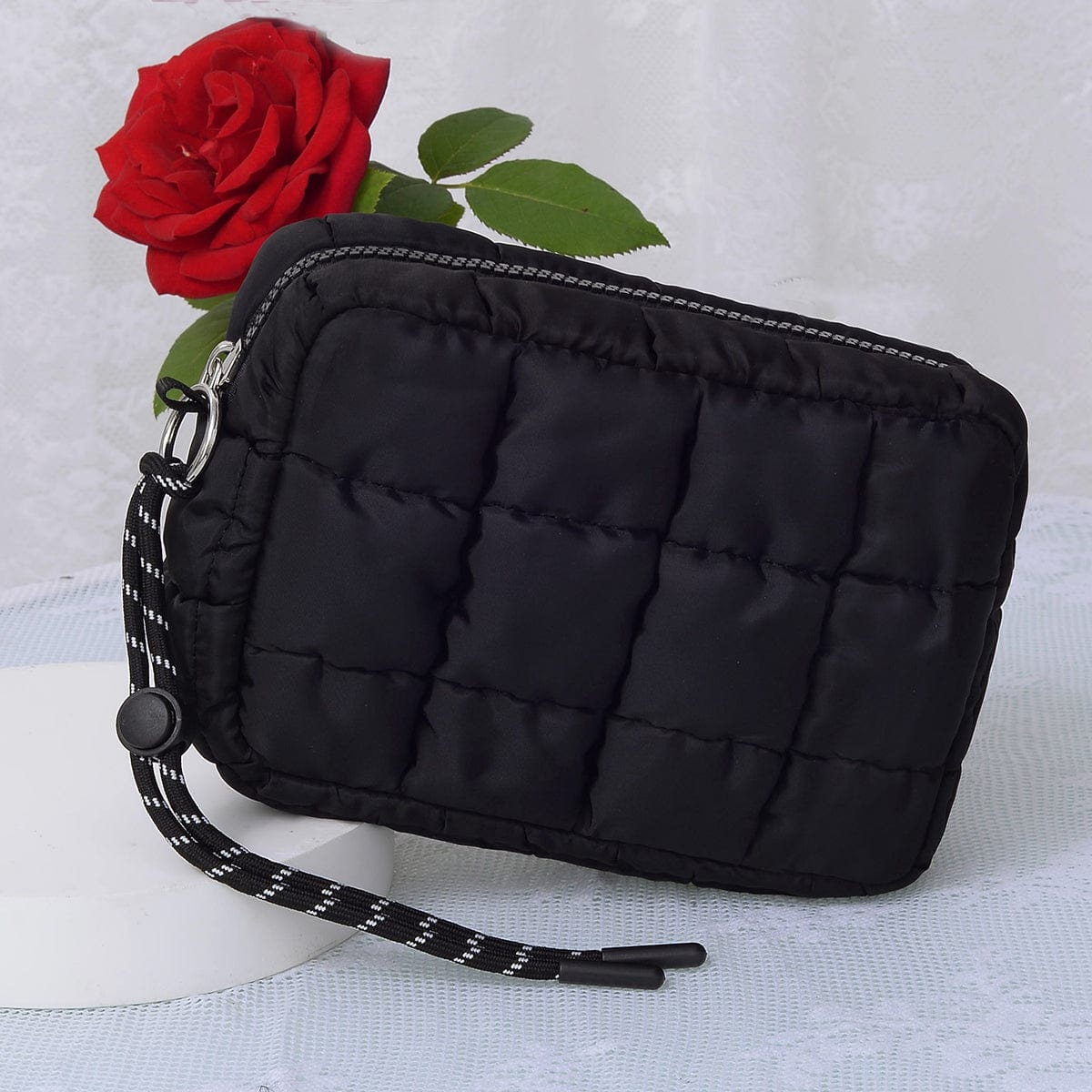 QP008 Nylon Quilted Puffer Clutch/Pouch - MiMi Wholesale