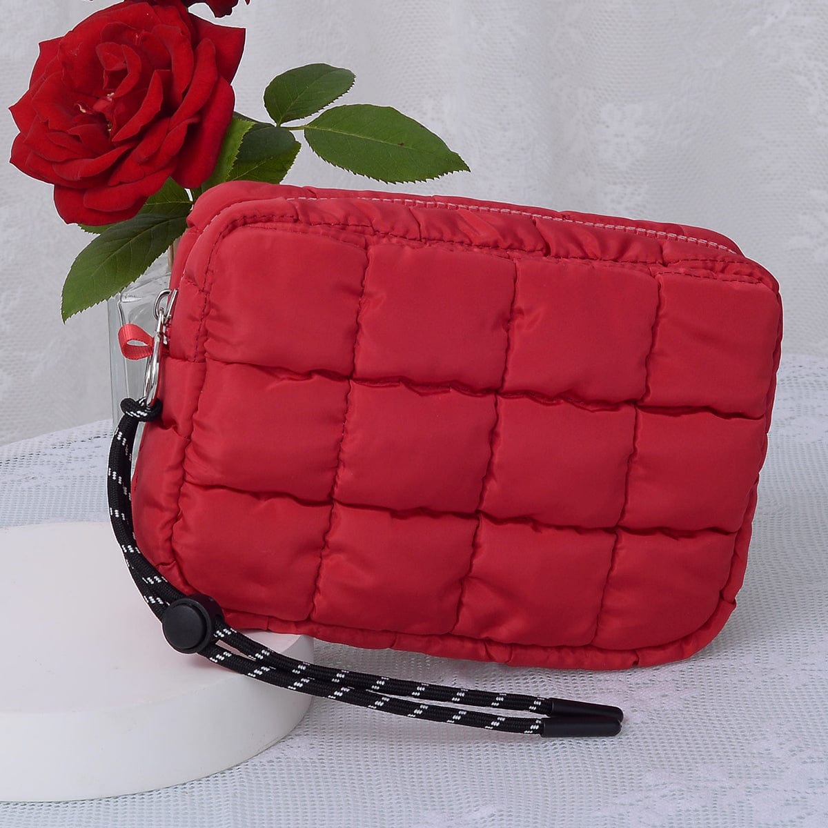 QP008 Nylon Quilted Puffer Clutch/Pouch - MiMi Wholesale