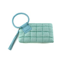 QP204 Quilted Puffer Wristlet/Clutch With Tassel - MiMi Wholesale