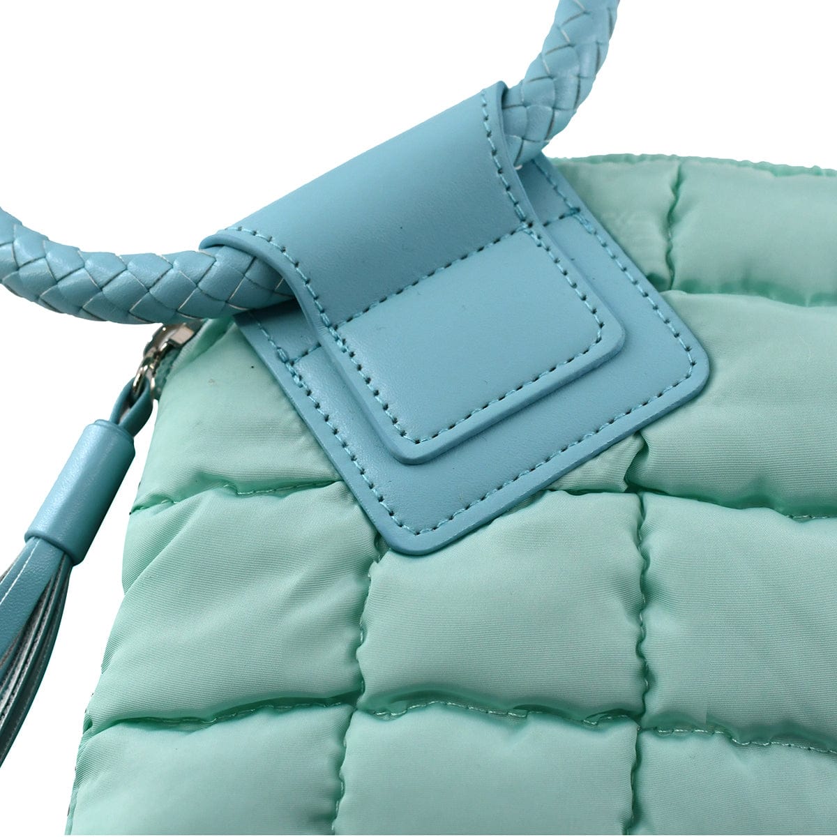 QP204 Quilted Puffer Wristlet/Clutch With Tassel - MiMi Wholesale