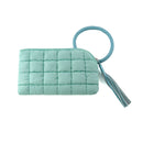 QP204 Quilted Puffer Wristlet/Clutch With Tassel - MiMi Wholesale