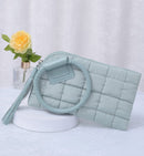 QP204 Quilted Puffer Wristlet/Clutch With Tassel - MiMi Wholesale