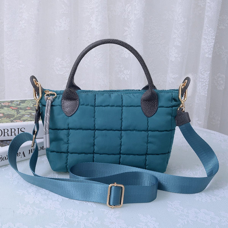 QP782 Quilted Puffer Satchel/Crossbody Bag - MiMi Wholesale
