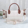 QP782 Quilted Puffer Satchel/Crossbody Bag - MiMi Wholesale
