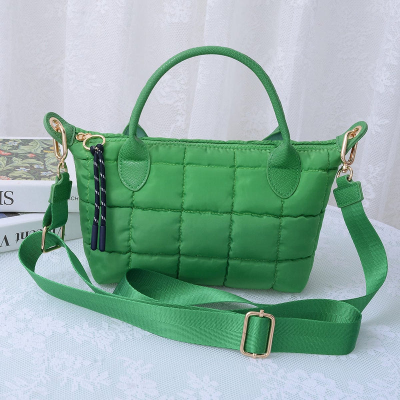QP782 Quilted Puffer Satchel/Crossbody Bag - MiMi Wholesale