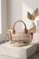 QP782 Quilted Puffer Satchel/Crossbody Bag