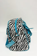 QZB2731 Zebra Print Quilted Duffel Bag - MiMi Wholesale