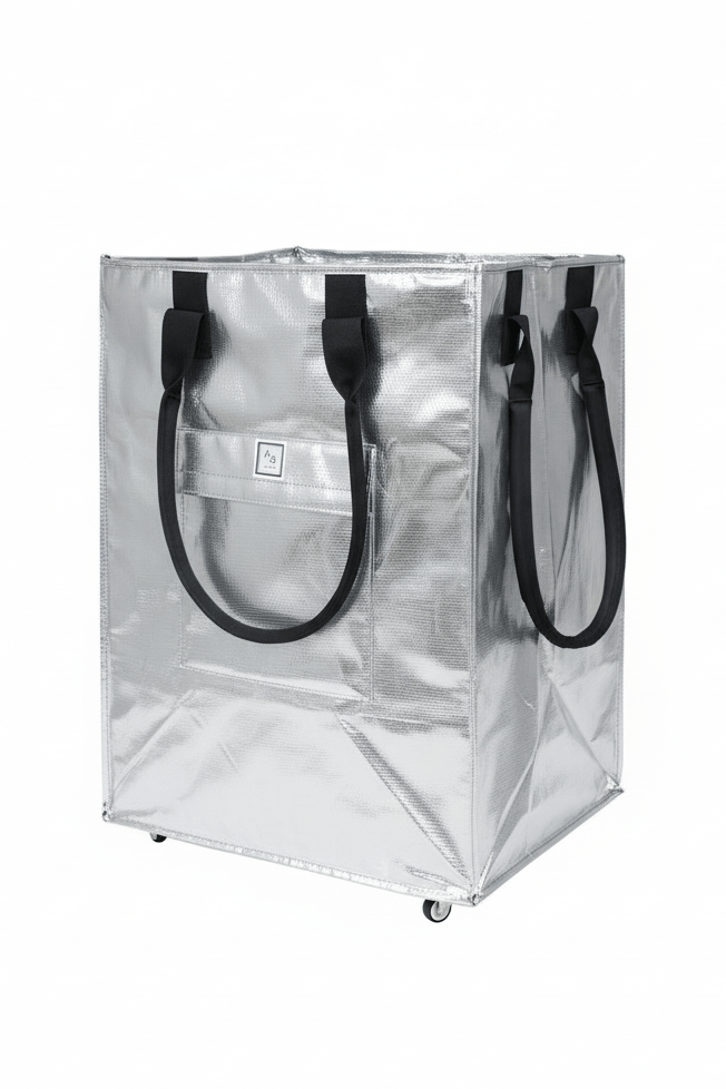 RT301 RT302 Foldable Rolling Shopping Bag with Neoprene Handle - MiMi Wholesale