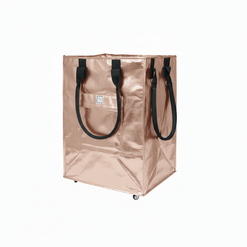 RT301 RT302 Foldable Rolling Shopping Bag with Neoprene Handle - MiMi Wholesale