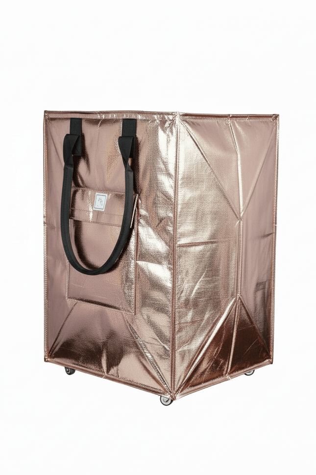 RT301 RT302 Foldable Rolling Shopping Bag with Neoprene Handle - MiMi Wholesale