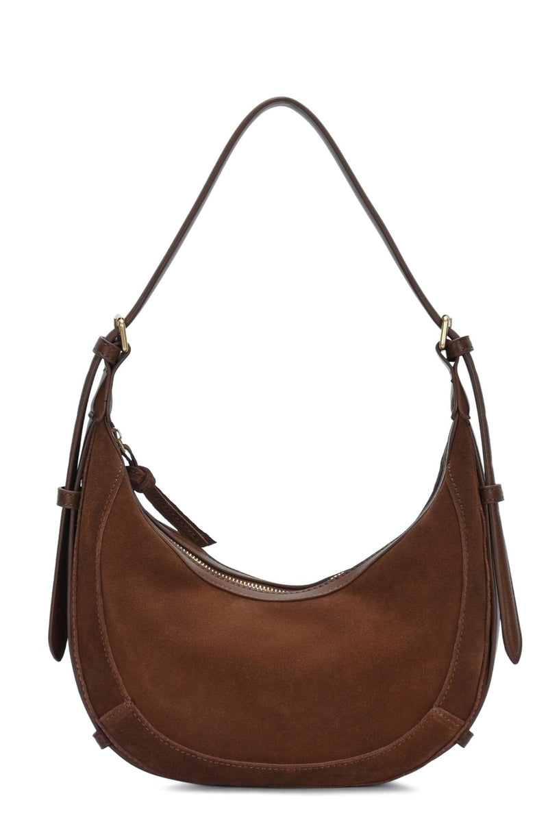 RZ7457 Val Suede Crescent Shoulder Bag - MiMi Wholesale