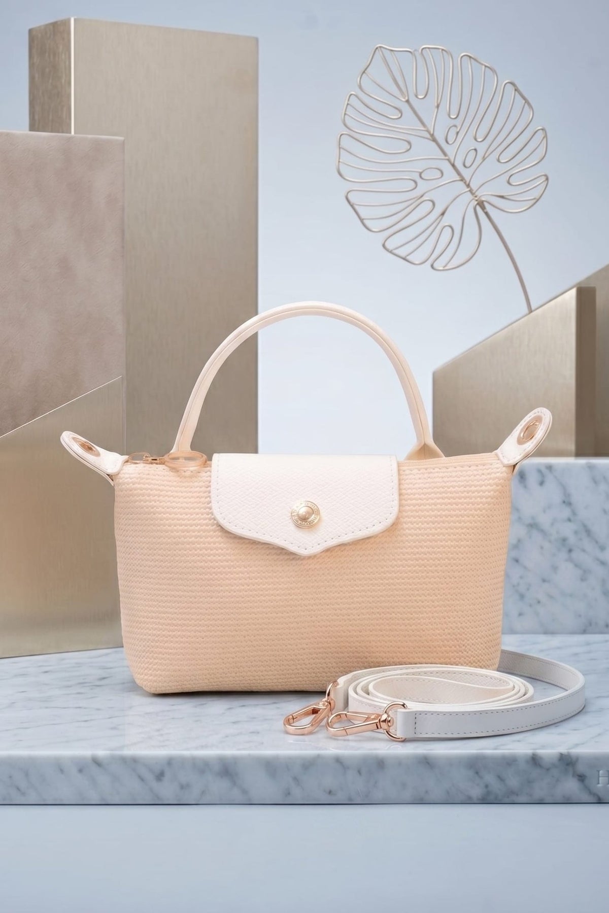 SC781 Lacey Straw Mini Crossbody Bag - MiMi Wholesale