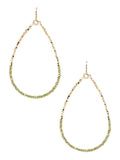 SE7059 Two Tone Beaded Tear Drop Earrings - MiMi Wholesale