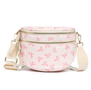 SF221010 Nylon Checker and Solid Color Sling/Crossbody Bag - MiMi Wholesale