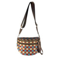SF221010 Nylon Checker and Solid Color Sling/Crossbody Bag - MiMi Wholesale