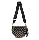 SF221010 Nylon Checker and Solid Color Sling/Crossbody Bag - MiMi Wholesale