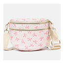 SF221010 Nylon Checker and Solid Color Sling/Crossbody Bag - MiMi Wholesale