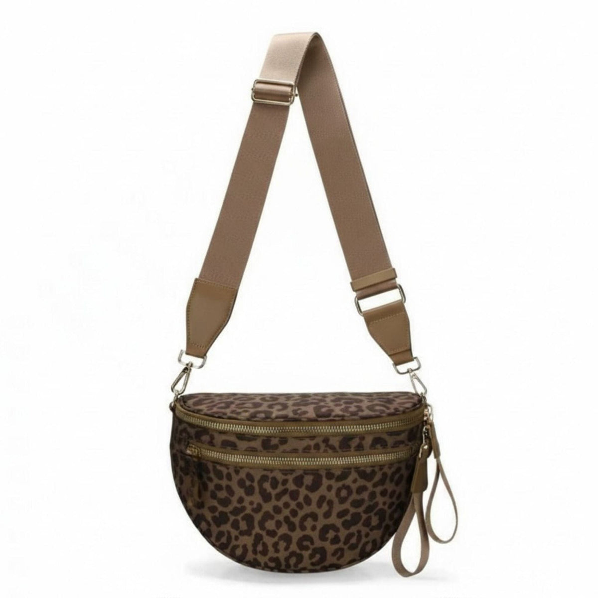 SF221012 Nylon Leopard Sling/Crossbody Bag - MiMi Wholesale