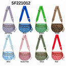 SF221012 Nylon Leopard Sling/Crossbody Bag - MiMi Wholesale