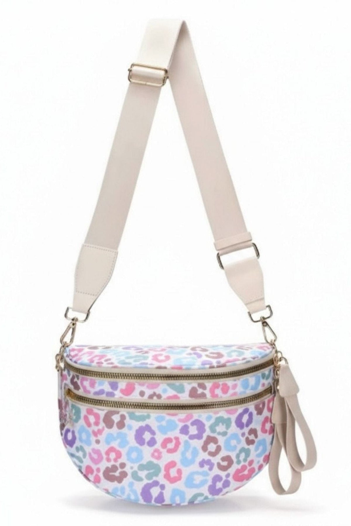 SF221012 Nylon Leopard Sling/Crossbody Bag - MiMi Wholesale