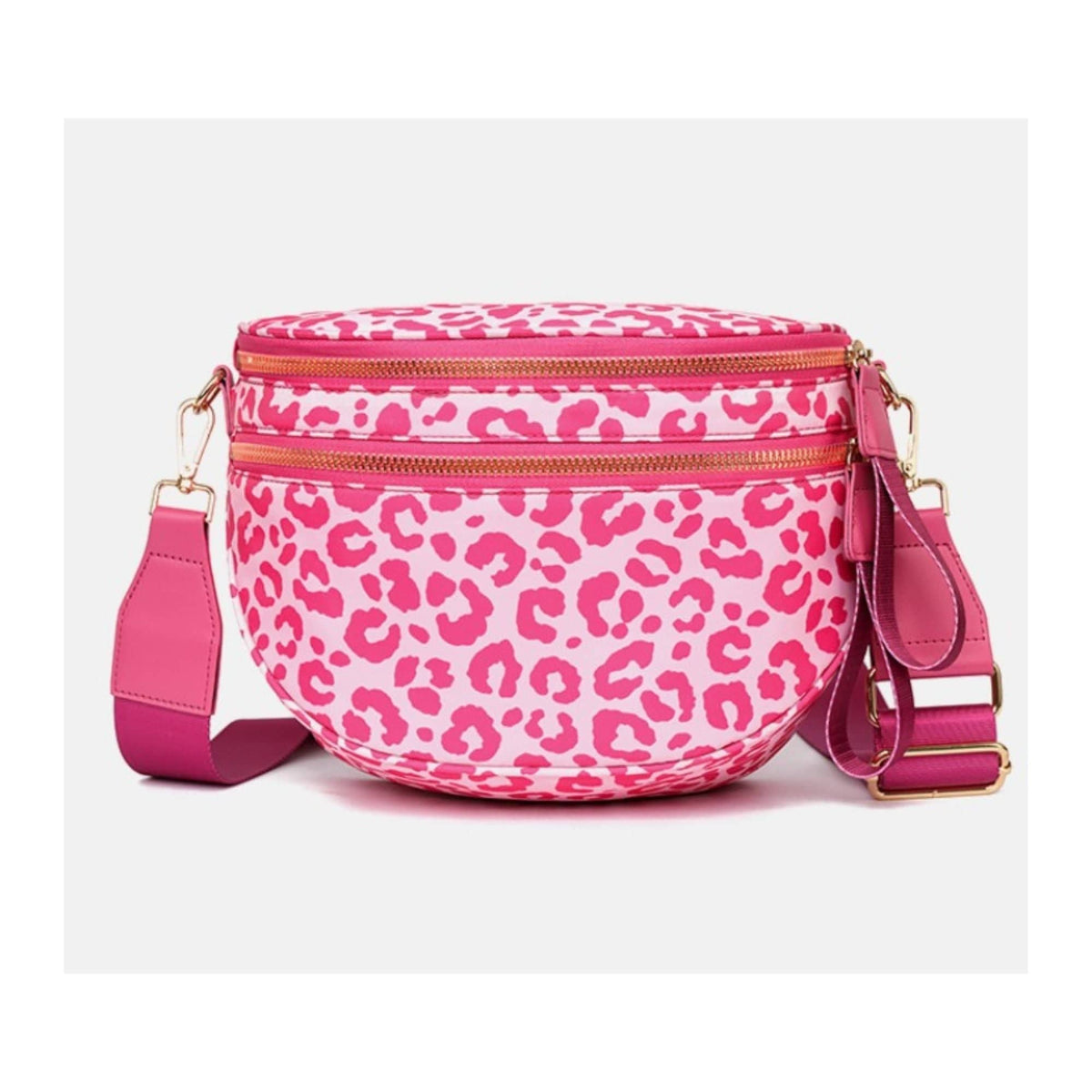 SF221012 Nylon Leopard Sling/Crossbody Bag - MiMi Wholesale