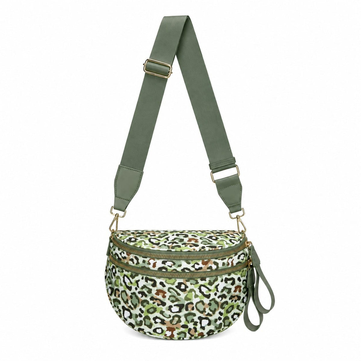 SF221012 Nylon Leopard Sling/Crossbody Bag - MiMi Wholesale