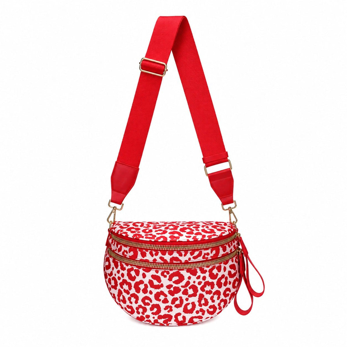 SF221012 Nylon Leopard Sling/Crossbody Bag - MiMi Wholesale
