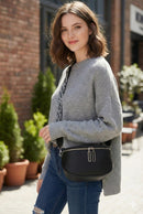 SF231015 Crossbody Bag With Chevron Print Strap - MiMi Wholesale