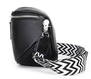 SF231015 Crossbody Bag With Chevron Print Strap - MiMi Wholesale